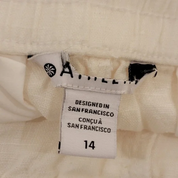 Athleta White Linen Retreat Jogger Pants - Picture 10 of 11